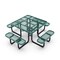 Flash Furniture Square Creekside Picnic Table, Green, Metal, 79.75 in L SLF-EMS-46-GN-GG - alternate 9